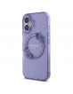 Guess iPhone 16 Case MagSafe Ring Flowers Purple