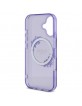 Guess iPhone 16 Case MagSafe Ring Flowers Purple