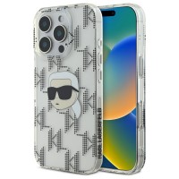 Karl Lagerfeld iPhone 16 Pro Hülle Case Karl Head Electrolated Transparent