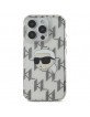 Karl Lagerfeld iPhone 16 Pro Case Karl Head Electrolated Transparent