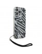 Karl Lagerfeld iPhone 16 Pro Case Zebra Cord Black