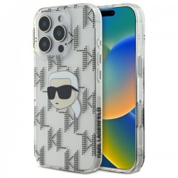 Karl Lagerfeld iPhone 16 Pro Max Case Karl Head Electrolated Transparent