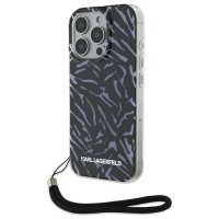 Karl Lagerfeld iPhone 16 Pro Max Hülle Case Zebra Cord Violett