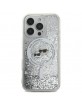 Karl Lagerfeld iPhone 16 Pro Hülle Case Magsafe Karl Choupette Glitter Silber