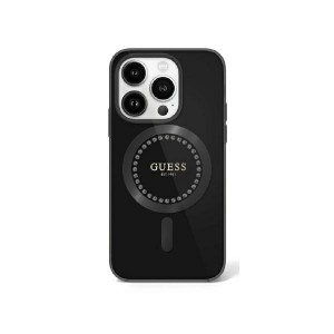 Guess iPhone 16 Pro Case MagSafe Rhinestones Stras Black