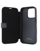 BMW iPhone 16 Pro Book Case Genuine Leather Signature Black