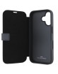 BMW iPhone 16 Book Case Genuine Leather Signature Black