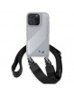 BMW iPhone 16 Pro Hülle Case M Carbon Stripe Trageband Grau