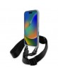 BMW iPhone 16 Pro Case M Carbon Stripe Strap Grey