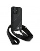 BMW iPhone 16 Plus Case M Carbon Stripe Strap Black