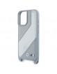 BMW iPhone 16 Case M Carbon Stripe Strap Grey