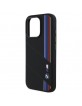 BMW iPhone 16 Pro Hülle Case MagSafe Silikon M Cut Tricolor Schwarz