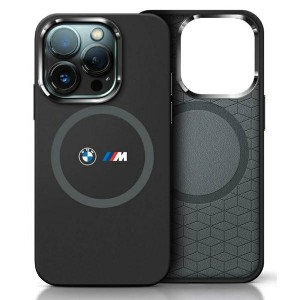 BMW iPhone 16 Case Silicone M MagSafe Ring Black