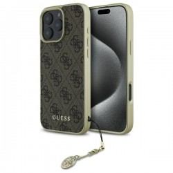 Guess iPhone 16 Pro Hülle Case Cover 4G Charms Braun