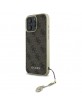 Guess iPhone 16 Pro Hülle Case Cover 4G Charms Braun