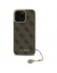 Guess iPhone 16 Pro Hülle Case Cover 4G Charms Braun