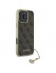 Guess iPhone 16 Pro Hülle Case Cover 4G Charms Braun