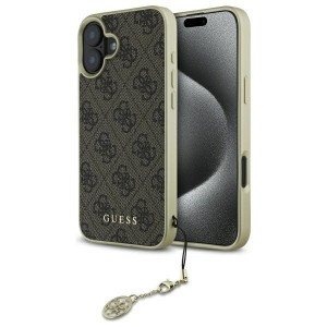 Guess iPhone 16 Plus Hülle Case Cover 4G Charms Braun