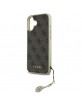 Guess iPhone 16 Case Cover 4G Charms Brown