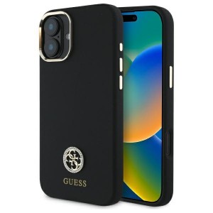 Guess iPhone 16 Case Silicone 4G Rhinestone Diamond Black