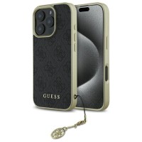 Guess iPhone 16 Pro Max Hülle Case Cover 4G Charms Schwarz