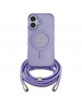 Guess iPhone 16 Case MagSafe Crossbody Cord Purple