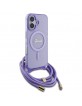 Guess iPhone 16 Case MagSafe Crossbody Cord Purple