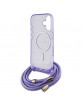 Guess iPhone 16 Case MagSafe Crossbody Cord Purple