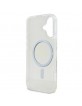 Guess iPhone 16 Case MagSafe IML Glitter Circle Transparent