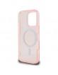 Guess iPhone 16 Pro Case MagSafe IML Glitter Circle Pink