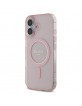 Guess iPhone 16 Case MagSafe IML Glitter Circle Pink