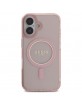 Guess iPhone 16 Case MagSafe IML Glitter Circle Pink