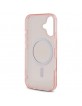 Guess iPhone 16 Case MagSafe IML Glitter Circle Pink