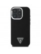 Guess iPhone 16 Pro Max Case MagSafe Grained Triangle Black