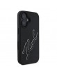 Karl Lagerfeld iPhone 16 Hülle Case 3D Signature Schwarz