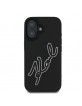 Karl Lagerfeld iPhone 16 Hülle Case 3D Signature Schwarz