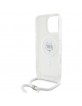 Karl Lagerfeld iPhone 16 Pro Case Strap Cord Magsafe Transparent