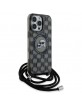 Karl Lagerfeld iPhone 16 Pro Hülle Case Magsafe Cord Strap Schwarz