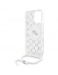 Karl Lagerfeld iPhone 16 Pro Case Magsafe Cord Strap Transparent