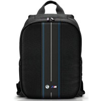 BMW Notebook Laptop Rucksack 16 Nylon Blue Stripe Schwarz
