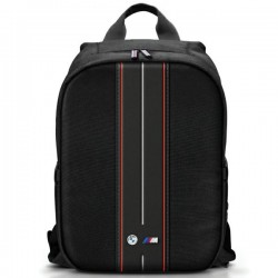 BMW Notebook Laptop Rucksack 16 Nylon Red Stripe Schwarz