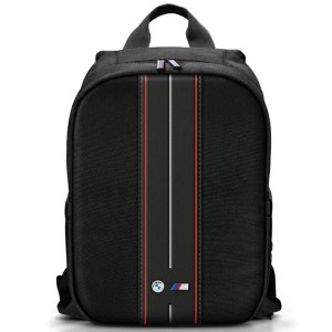 BMW Notebook Laptop Rucksack 16 Nylon Red Stripe Schwarz