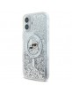 Karl Lagerfeld iPhone 16 Plus Hülle Case Magsafe Karl Choupette Glitter Silber