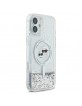 Karl Lagerfeld iPhone 16 Plus Hülle Case Magsafe Karl Choupette Glitter Silber