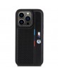BMW iPhone 15 Pro Hülle Case M Perforated Tricolor Schwarz
