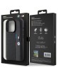 BMW iPhone 15 Pro Hülle Case M Perforated Tricolor Schwarz
