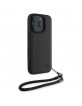 BMW iPhone 16 Pro Max Case Signature Leather Wordmark Cord Black