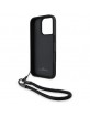 BMW iPhone 16 Pro Max Case Signature Leather Wordmark Cord Black