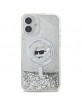 Karl Lagerfeld iPhone 16 Hülle Case Magsafe Glitter Choupette Silber