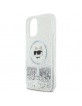 Karl Lagerfeld iPhone 16 Hülle Case Magsafe Glitter Choupette Silber